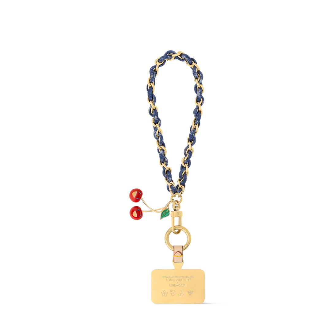 LV x TM Denim Cerise Phone Holder - Luxury S00 Blue | LOUIS VUITTON